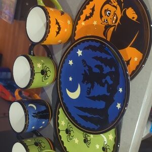 Pfaltzgraff Halloween Plate with Pumpkin Design